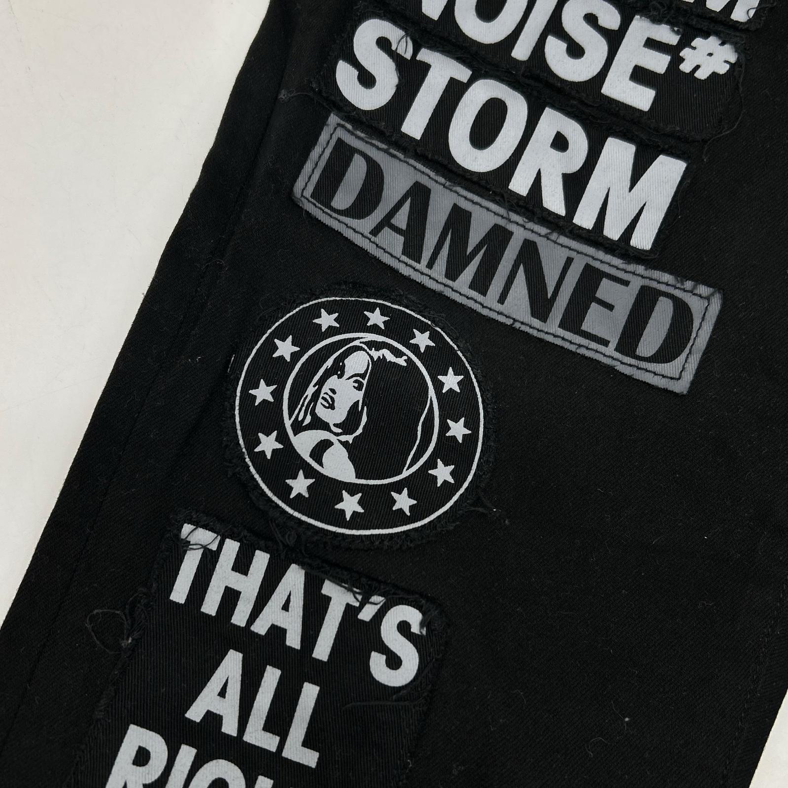 HYSTERIC GLAMOUR ヒステリックグラマー 02193AP11 ブラック LOGO PATCH ワッペンデニムパンツ ボトムス