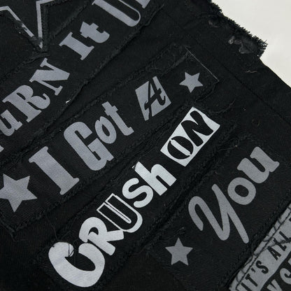HYSTERIC GLAMOUR ヒステリックグラマー 02193AP11 ブラック LOGO PATCH ワッペンデニムパンツ ボトムス