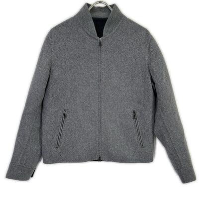 RING JACKET Ring Jacket 59083F06B Light Grey Wool-Cashmere Double-Face Zip-Up Jacket