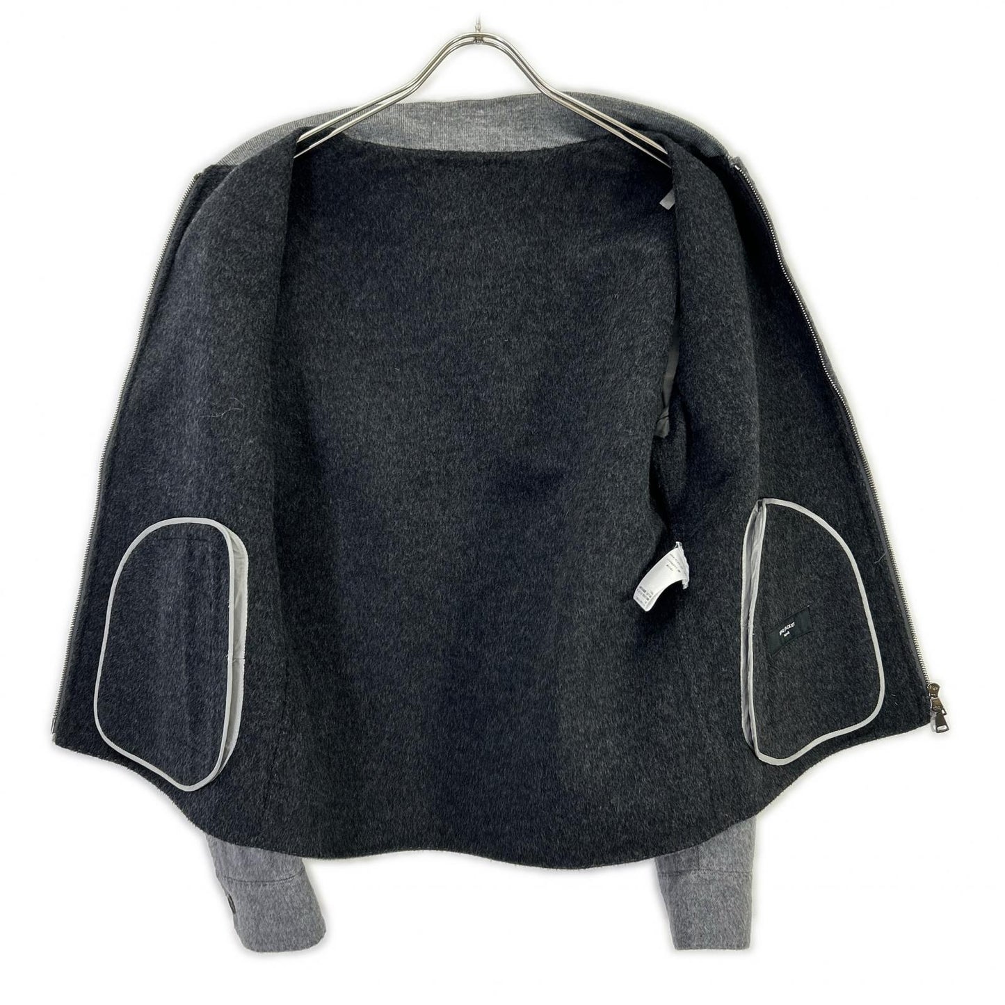 RING JACKET Ring Jacket 59083F06B Light Grey Wool-Cashmere Double-Face Zip-Up Jacket