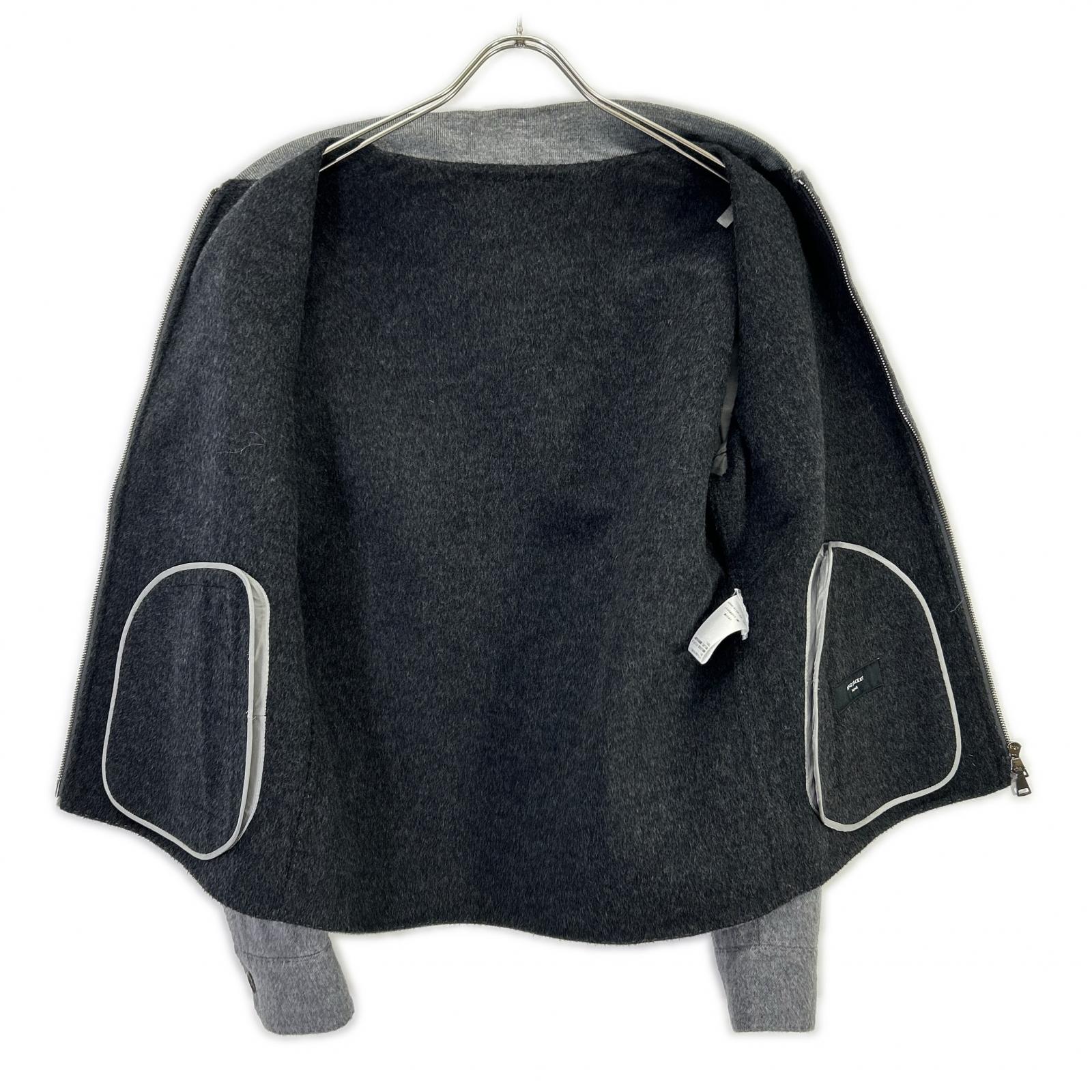 RING JACKET Ring Jacket 59083F06B Light Grey Wool-Cashmere Double-Face Zip-Up Jacket