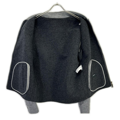 RING JACKET Ring Jacket 59083F06B Light Grey Wool-Cashmere Double-Face Zip-Up Jacket
