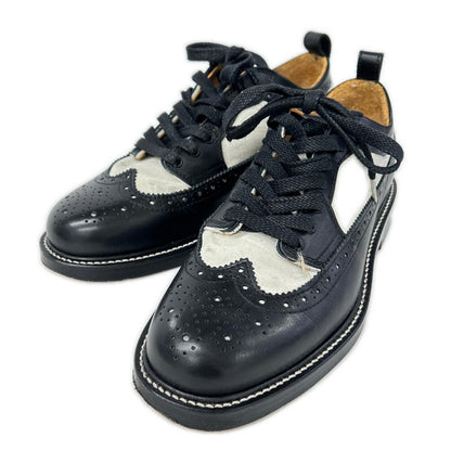 tq-s-ydn YODANICHI Leather/Suede Low-Cut Wingtip Shoes Shoes 4 Men's