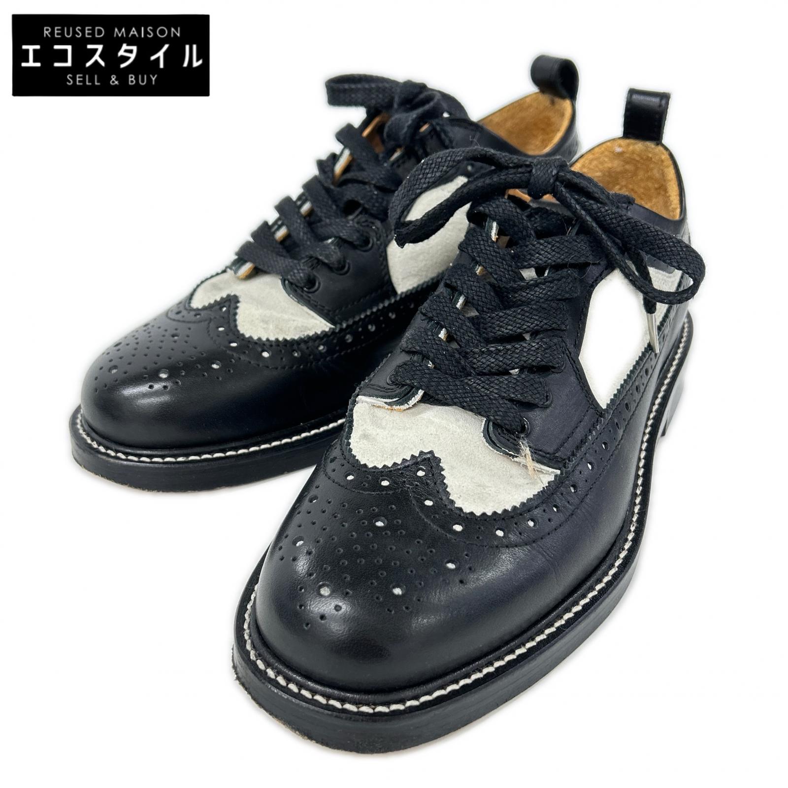 tq-s-ydn YODANICHI Leather/Suede Low-Cut Wingtip Shoes Shoes 4 Men's