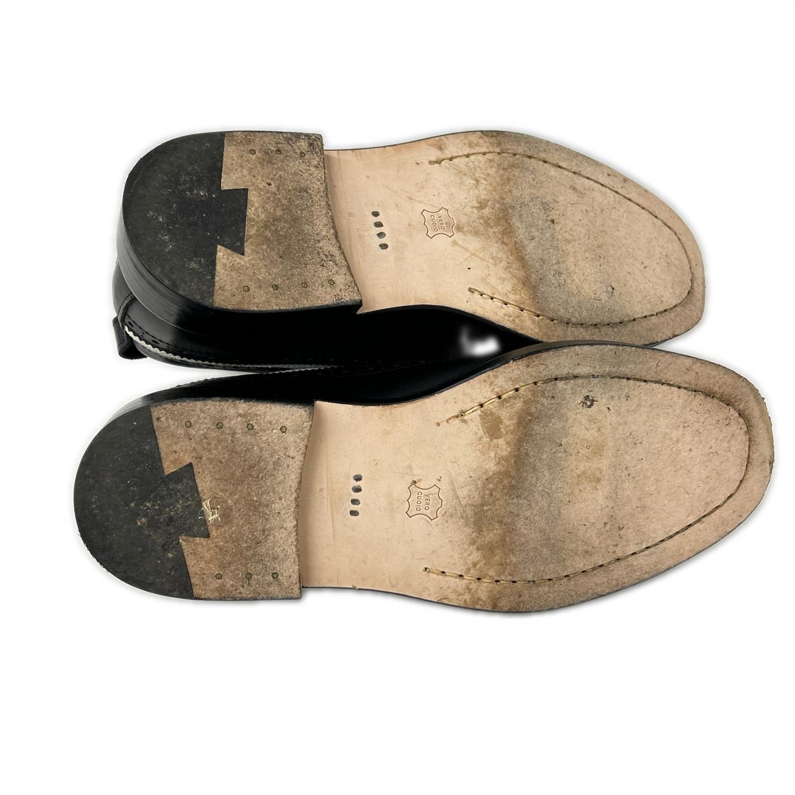tq-s-ydn YODANICHI Leather/Suede Low-Cut Wingtip Shoes Shoes 4 Men's