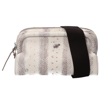 A.D.M.J. Accessoires De Mademoiselle ADMJ 【新品同様】22SC020201 THE BEE パイソン がま口 ショルダーバッグ