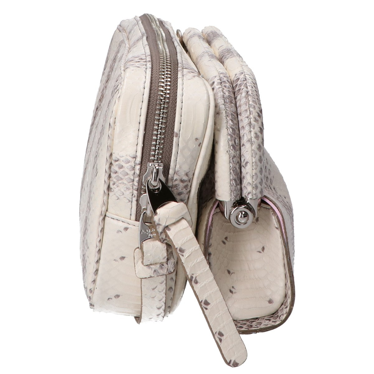 A.D.M.J. Accessoires De Mademoiselle ADMJ 【新品同様】22SC020201 THE BEE パイソン がま口 ショルダーバッグ
