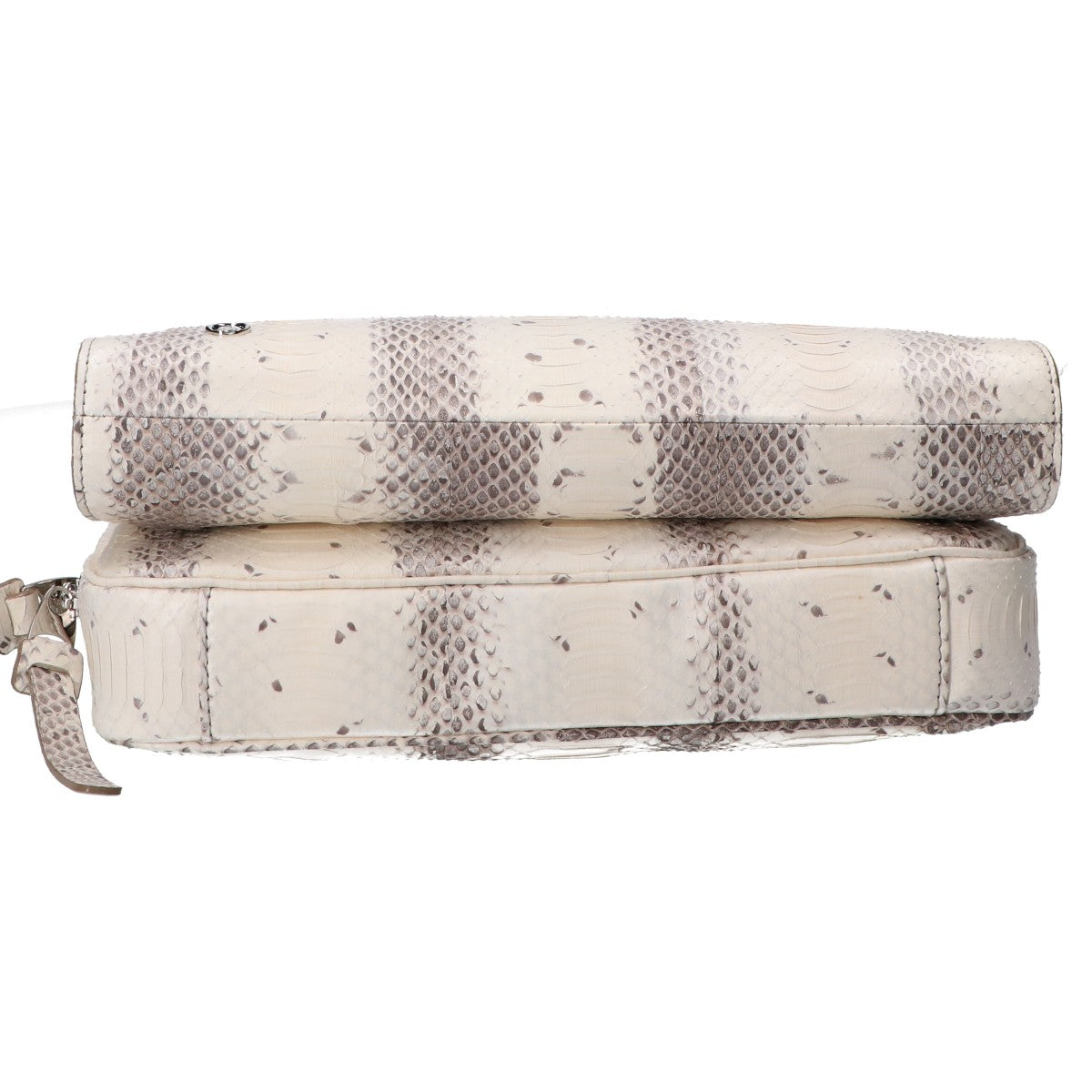 A.D.M.J. Accessoires De Mademoiselle ADMJ 【新品同様】22SC020201 THE BEE パイソン がま口 ショルダーバッグ