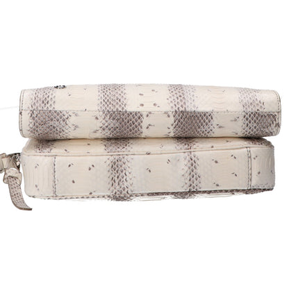 A.D.M.J. Accessoires De Mademoiselle ADMJ 【新品同様】22SC020201 THE BEE パイソン がま口 ショルダーバッグ