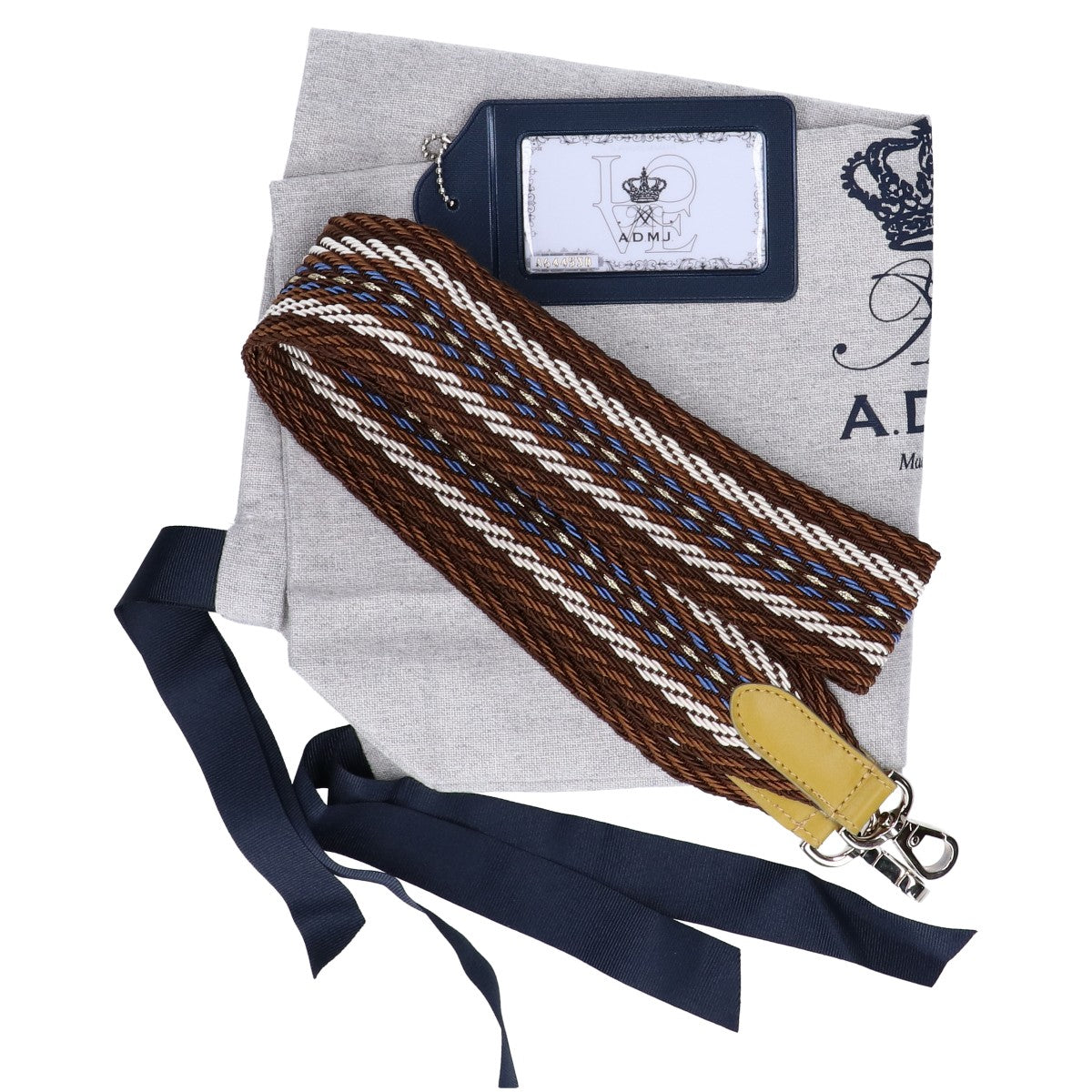 A.D.M.J. Accessoires De Mademoiselle ADMJ 【新品同様】がま口 2WAYショルダークラッチバッグ セカンドバッグ クラッチバッグ