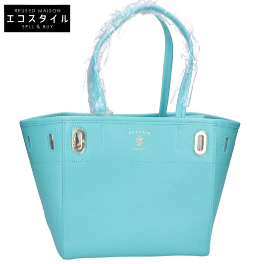 A.D.M.J. Accessoires De Mademoiselle ADMJ [Near Mint] Shrink Leather Grosgrain Ribbon Conclusion Tote Bag