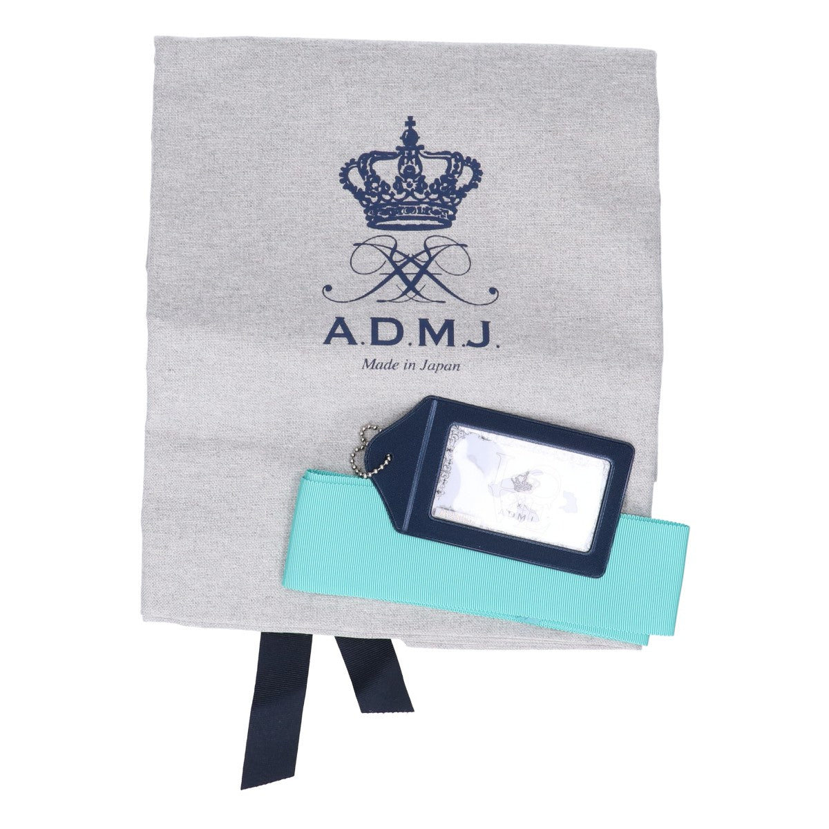 A.D.M.J. Accessoires De Mademoiselle ADMJ 【新品同様】シュリンクレザー グログランリボン コンクルージョン トートバッグ
