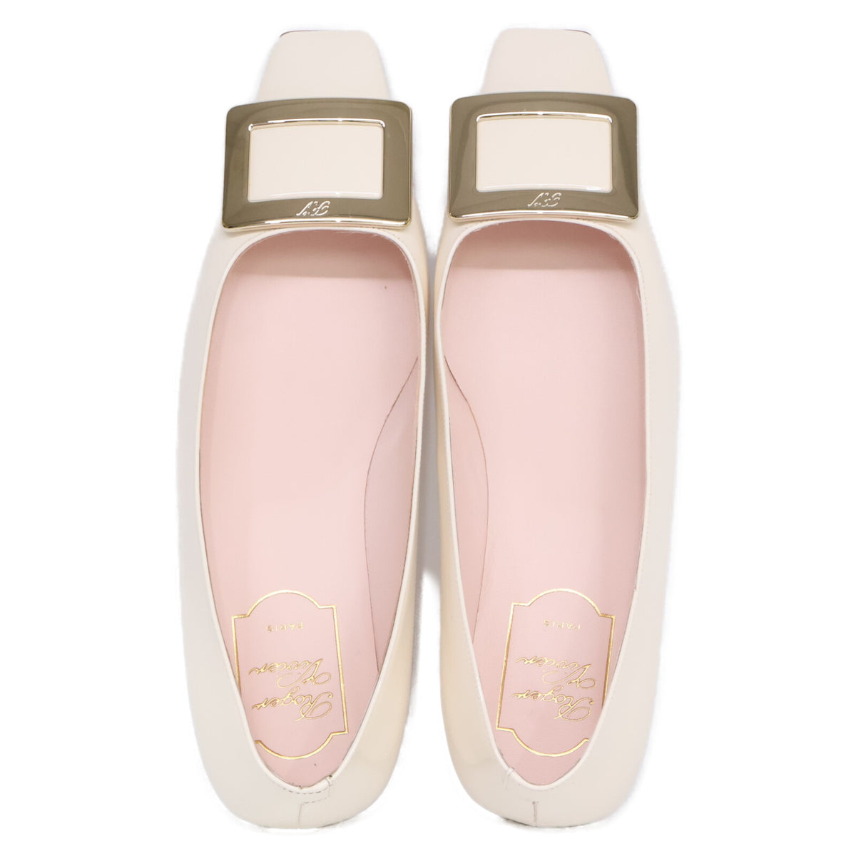 RogerVivier ロジェヴィヴィエ 【美品】RVW00700920D1P9997 ベルヴィヴィエパテントレザーメタルバックルキトン パンプス シューズ