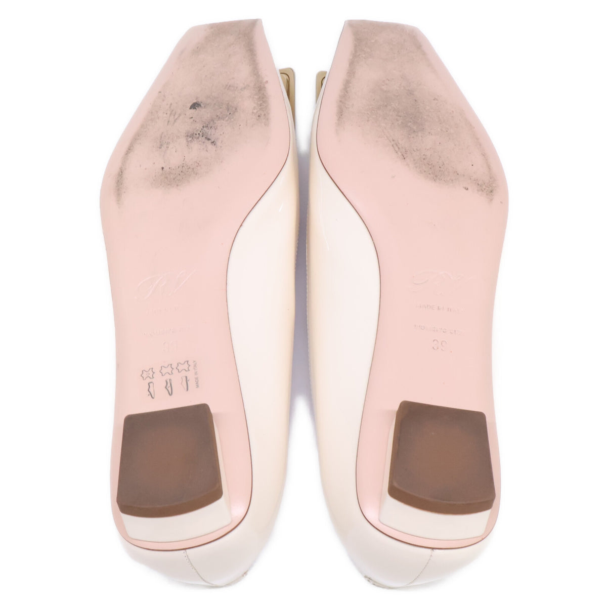 RogerVivier ロジェヴィヴィエ 【美品】RVW00700920D1P9997 ベルヴィヴィエパテントレザーメタルバックルキトン パンプス シューズ