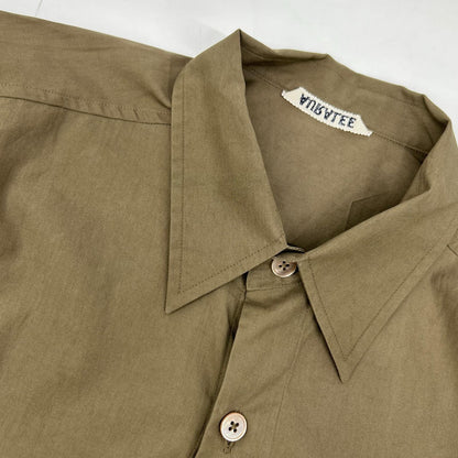 AURALEE オーラリー A24AS02TN 24AW 卡其色 WASHED FINX 斜纹大衬衫 长袖衬衫 上衣