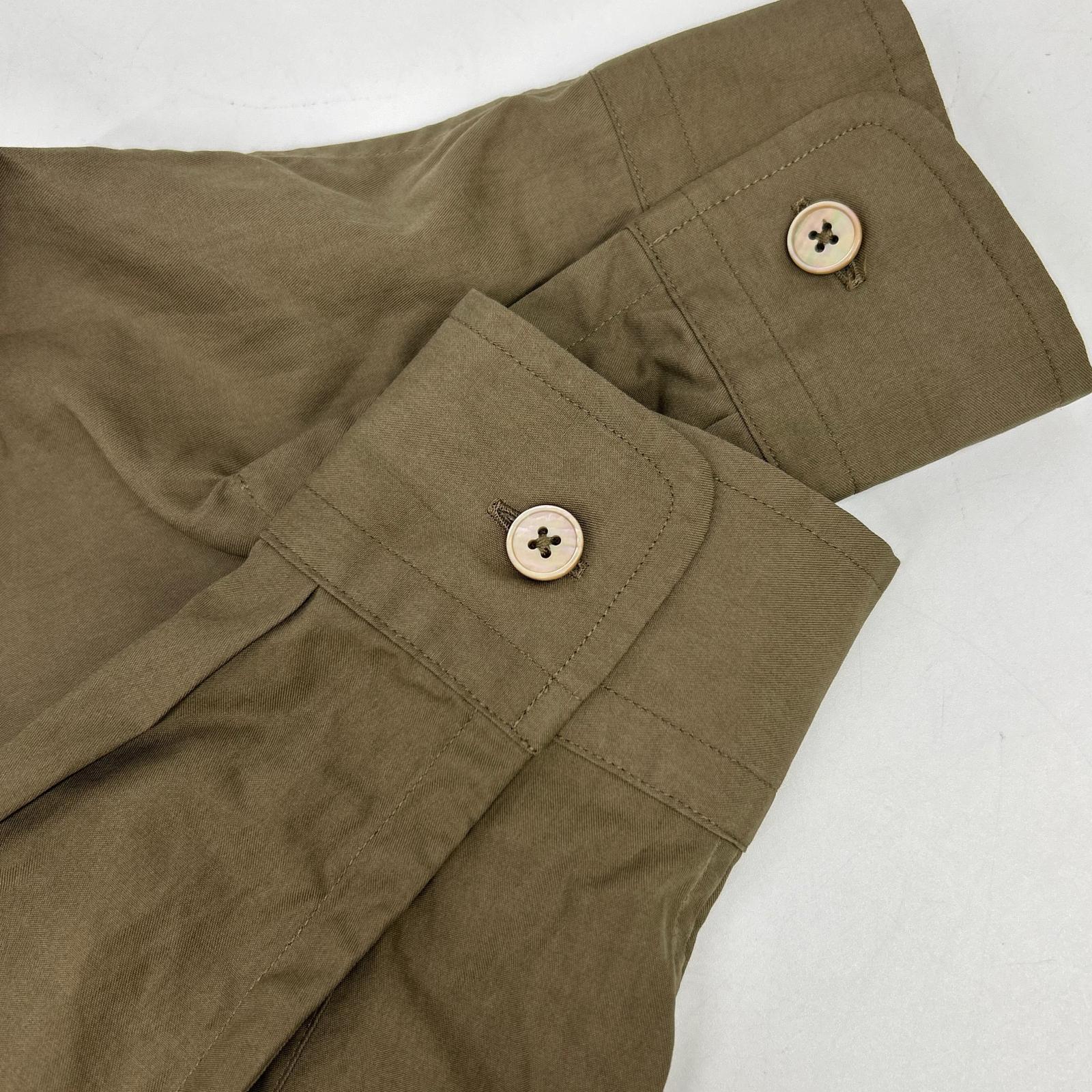 AURALEE オーラリー A24AS02TN 24AW 卡其色 WASHED FINX 斜纹大衬衫 长袖衬衫 上衣