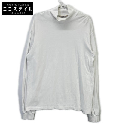 AURALEE オーラリー A22AP03ST 22AW ホワイト コットン100 SEAMLESS HI NECK L/S TEE カットソー トップス