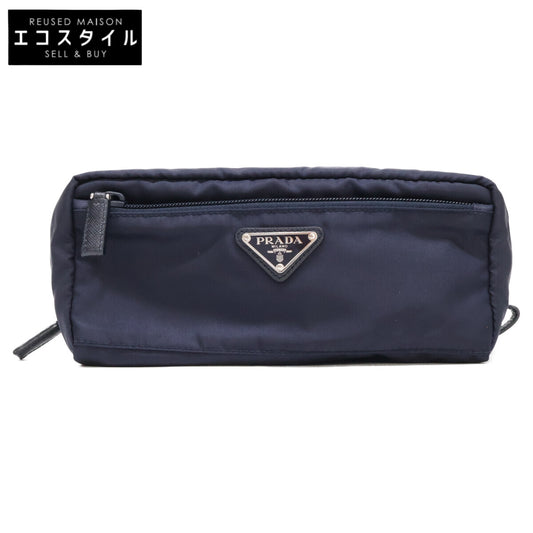 PRADA プラダ 2NA028 ナイロン/レザー トライアングルロゴプレート トラベル ポーチ