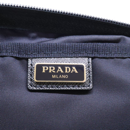 PRADA プラダ 2NA028 ナイロン/レザー トライアングルロゴプレート トラベル ポーチ