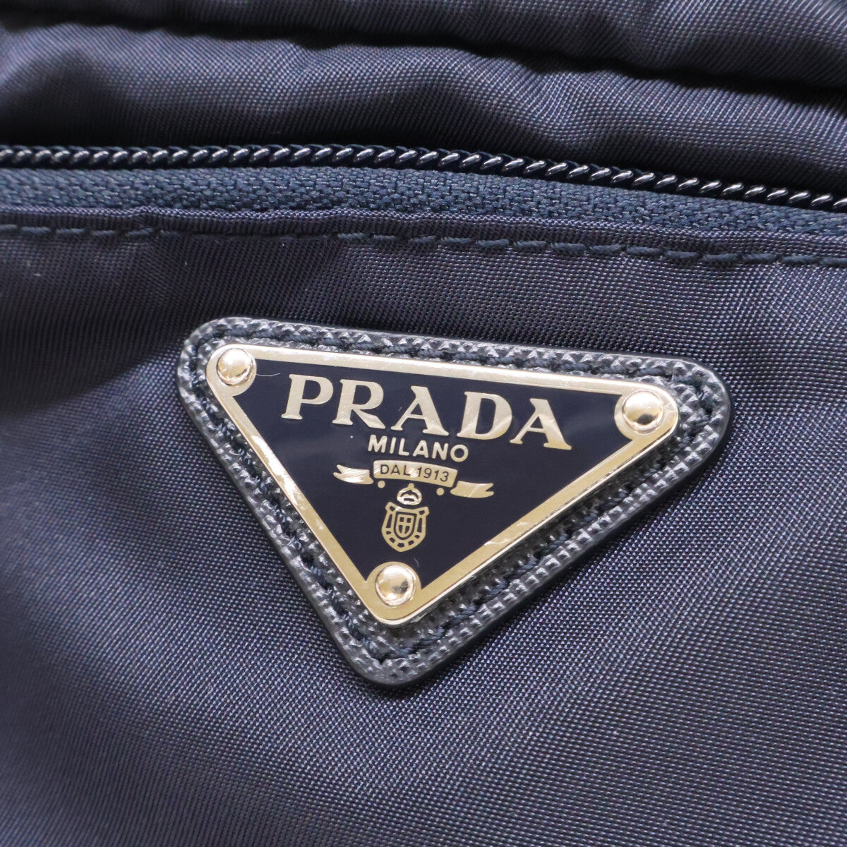 PRADA プラダ 2NA028 ナイロン/レザー トライアングルロゴプレート トラベル ポーチ