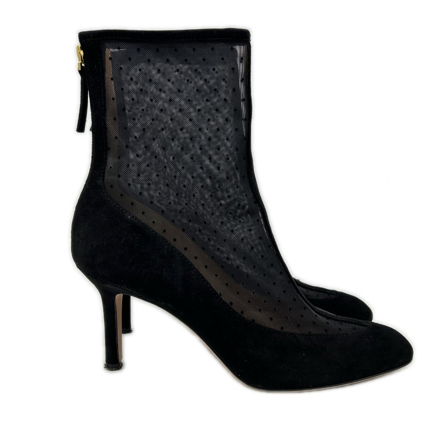 PELLICO ペリーコ DOT TULLE BOOTS METRO スエードｘメッシュ ヒール ショートブーツ シューズ