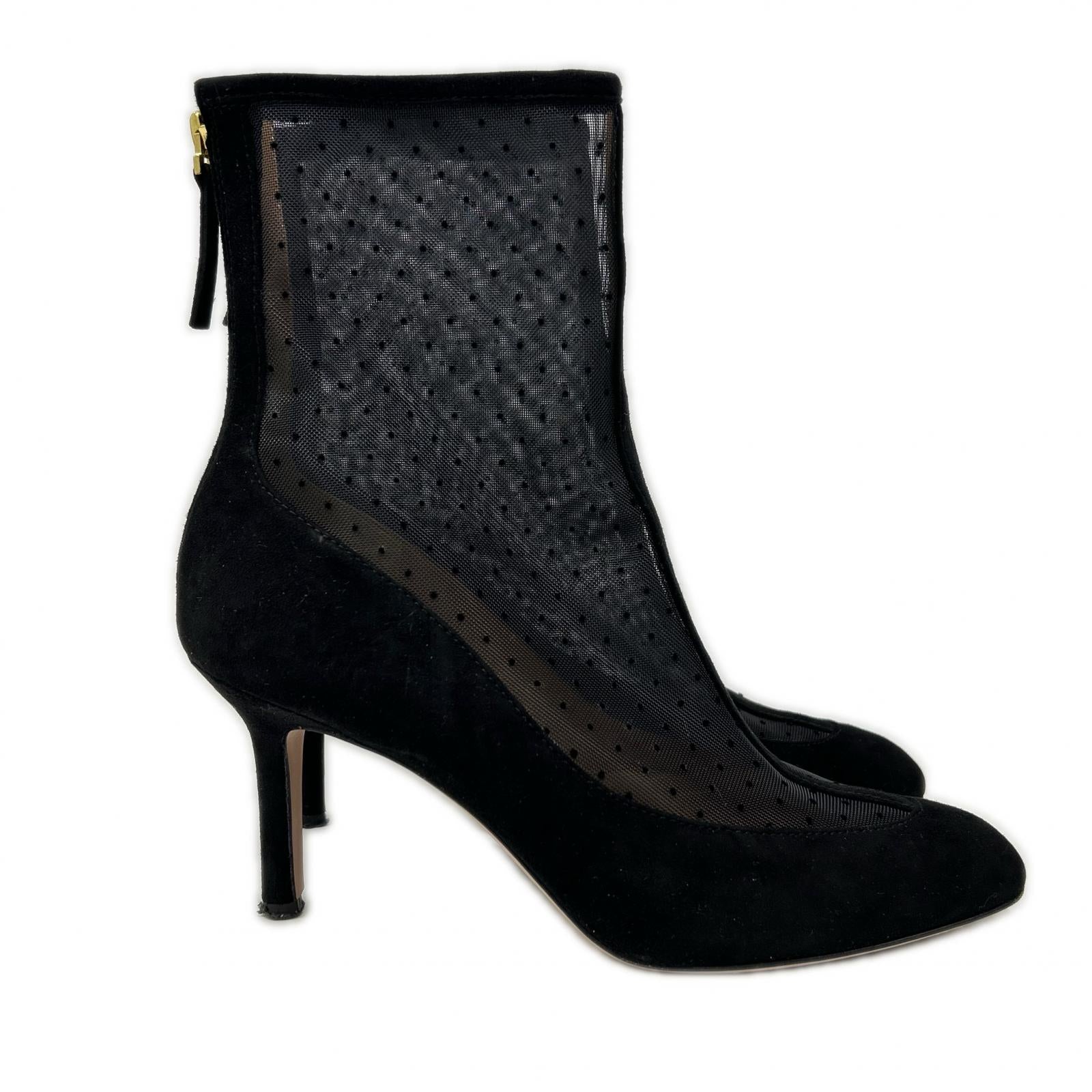 PELLICO ペリーコ DOT TULLE BOOTS METRO スエードｘメッシュ ヒール ショートブーツ シューズ