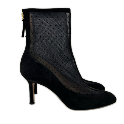 PELLICO ペリーコ DOT TULLE BOOTS METRO スエードｘメッシュ ヒール ショートブーツ シューズ