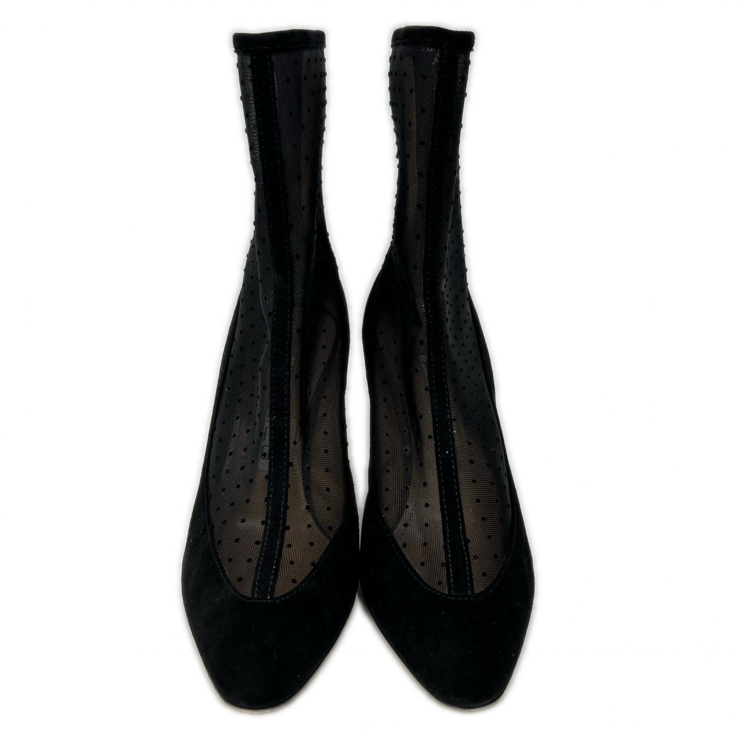 PELLICO ペリーコ DOT TULLE BOOTS METRO スエードｘメッシュ ヒール ショートブーツ シューズ