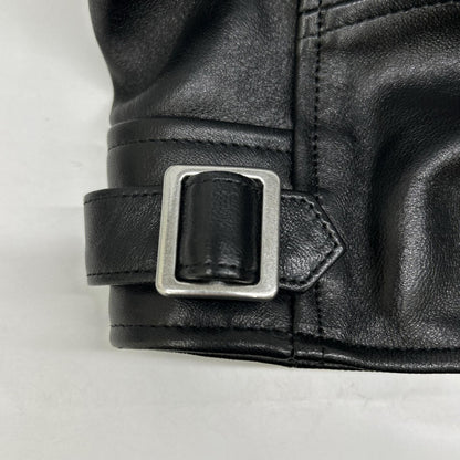 782-3950077 25 Model Black Sheep Leather NEW DOUBLE BREAST RIDERS Jacket L Men's