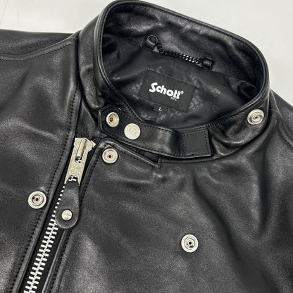 782-3950077 25 Model Black Sheep Leather NEW DOUBLE BREAST RIDERS Jacket L Men's