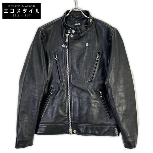 782-3950077 25 Model Black Sheep Leather NEW DOUBLE BREAST RIDERS Jacket L Men's