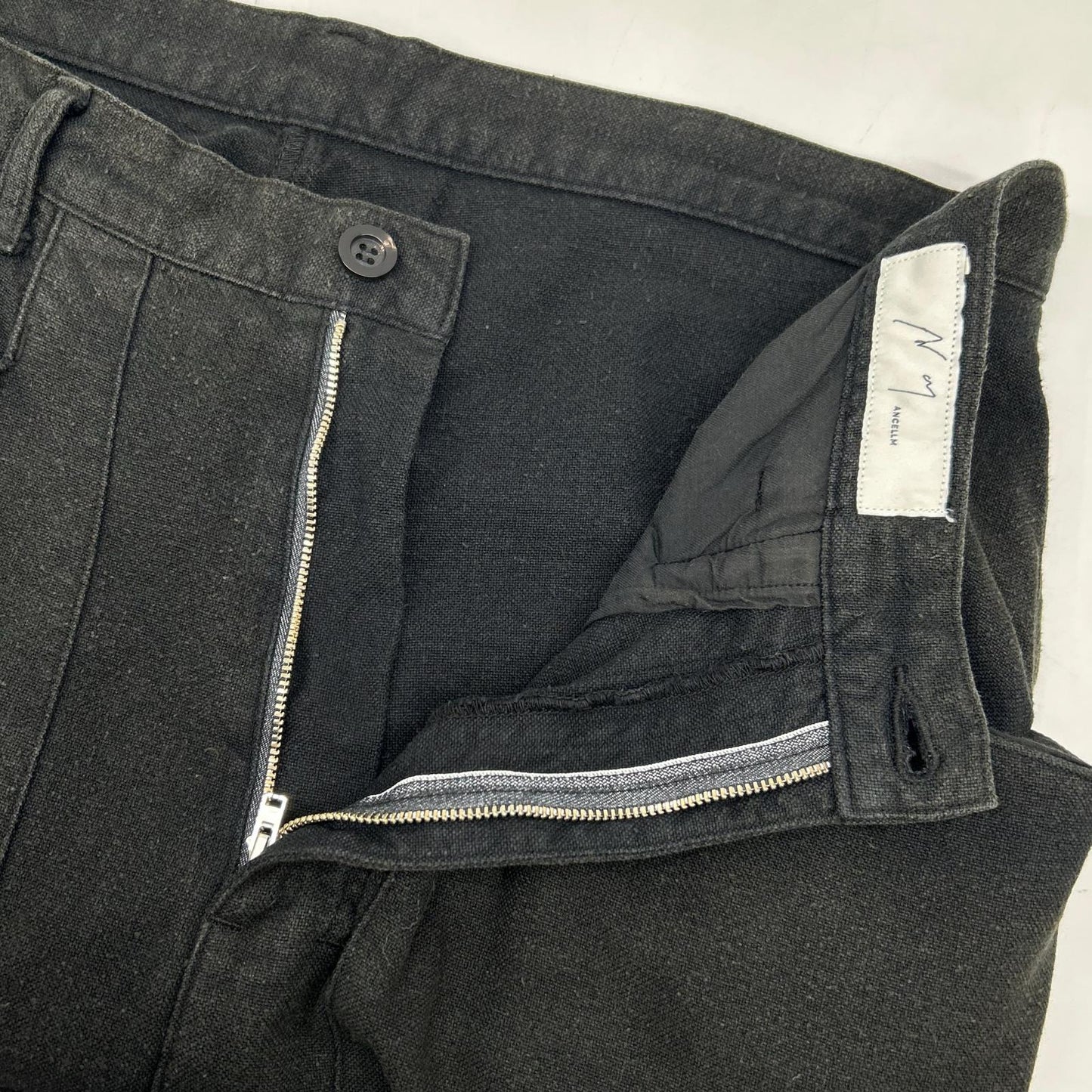 ANCELLM アンセルム 26SS ANC-PT112 黑色 C/R DUCK DOUBLEKNEE PANTS/鸭绒双层膝盖长裤 下装