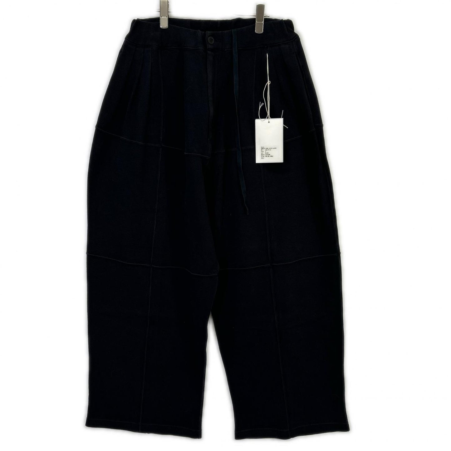 ANCELLM ANC-PT110 Black SMOOTH PANEL WIDE SLACKS Bottoms
