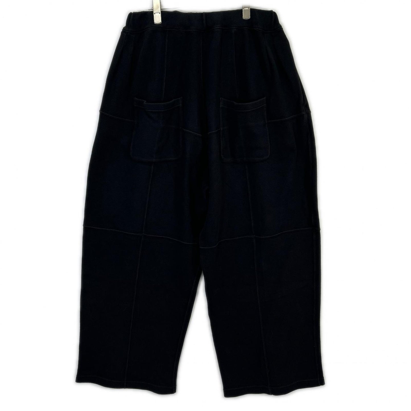 ANCELLM ANC-PT110 Black SMOOTH PANEL WIDE SLACKS Bottoms