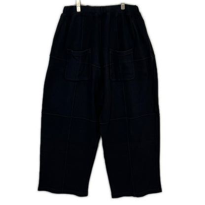 ANCELLM ANC-PT110 Black SMOOTH PANEL WIDE SLACKS Bottoms