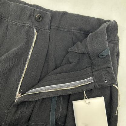 ANCELLM ANC-PT110 Black SMOOTH PANEL WIDE SLACKS Bottoms