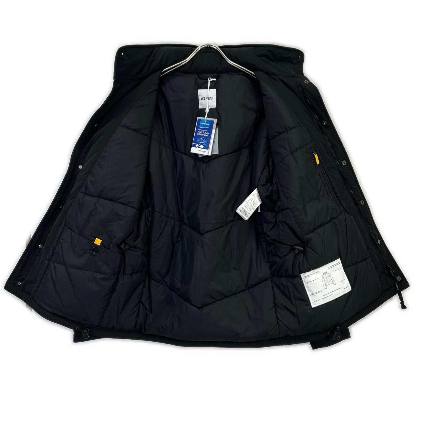 W412I17G703 MINIFIELD VENTO ﾌﾞﾗｯｸ ﾎﾟﾘｴｽﾃﾙﾀﾌﾀ ﾊﾟﾃｯﾄﾞﾌｨｰﾙﾄﾞｼﾞｬｹｯﾄ ジャケット M メンズ