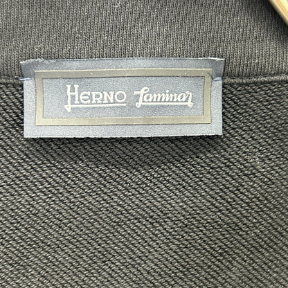 HERNO 赫尔诺 JC002UL-50017 Laminar系列 黑色 棉质尼龙拼接 拉链运动夹克 上衣