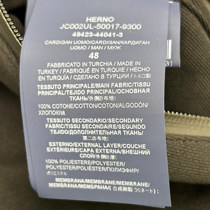 HERNO 赫尔诺 JC002UL-50017 Laminar系列 黑色 棉质尼龙拼接 拉链运动夹克 上衣