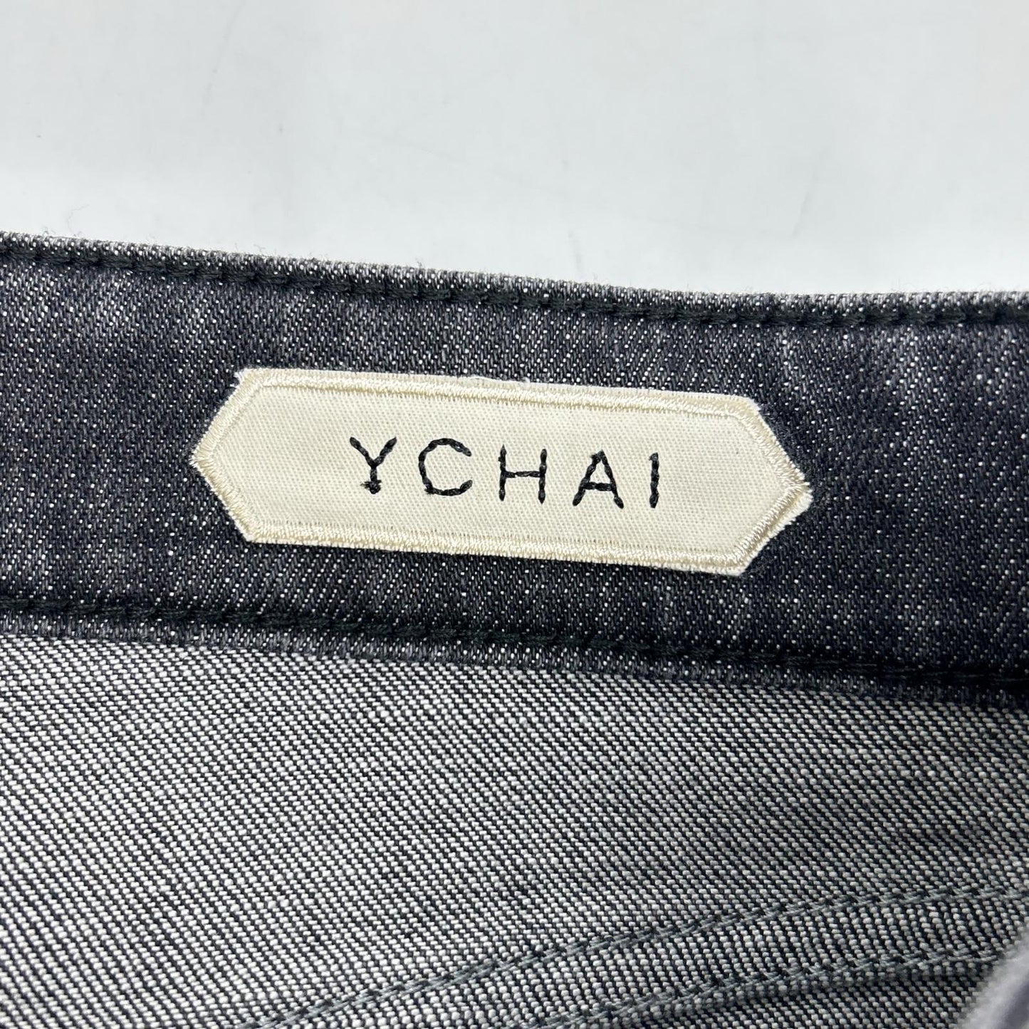 YCHAI イカイ YPU004 ROBUSTO/ロブスト ウォッシュブラック コットン ボタンフライ 5ポケット テーパードデニムパンツ ボトムス