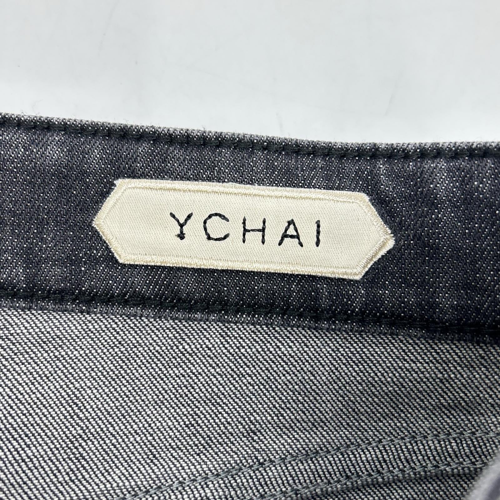 YCHAI イカイ YPU004 ROBUSTO/ロブスト ウォッシュブラック コットン ボタンフライ 5ポケット テーパードデニムパンツ ボトムス