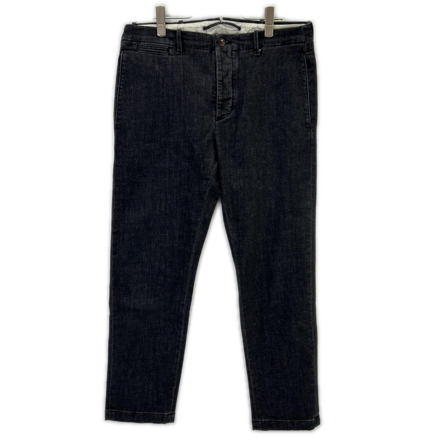 YPU037 ROBUSTO/Robust Wash Black Button Fly Denim Chino Pants Bottoms 31 Men's