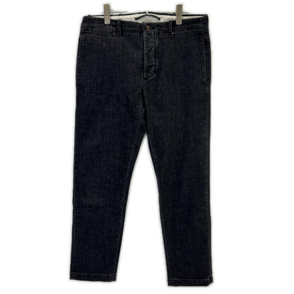 YPU037 ROBUSTO/Robust Wash Black Button Fly Denim Chino Pants Bottoms 31 Men's