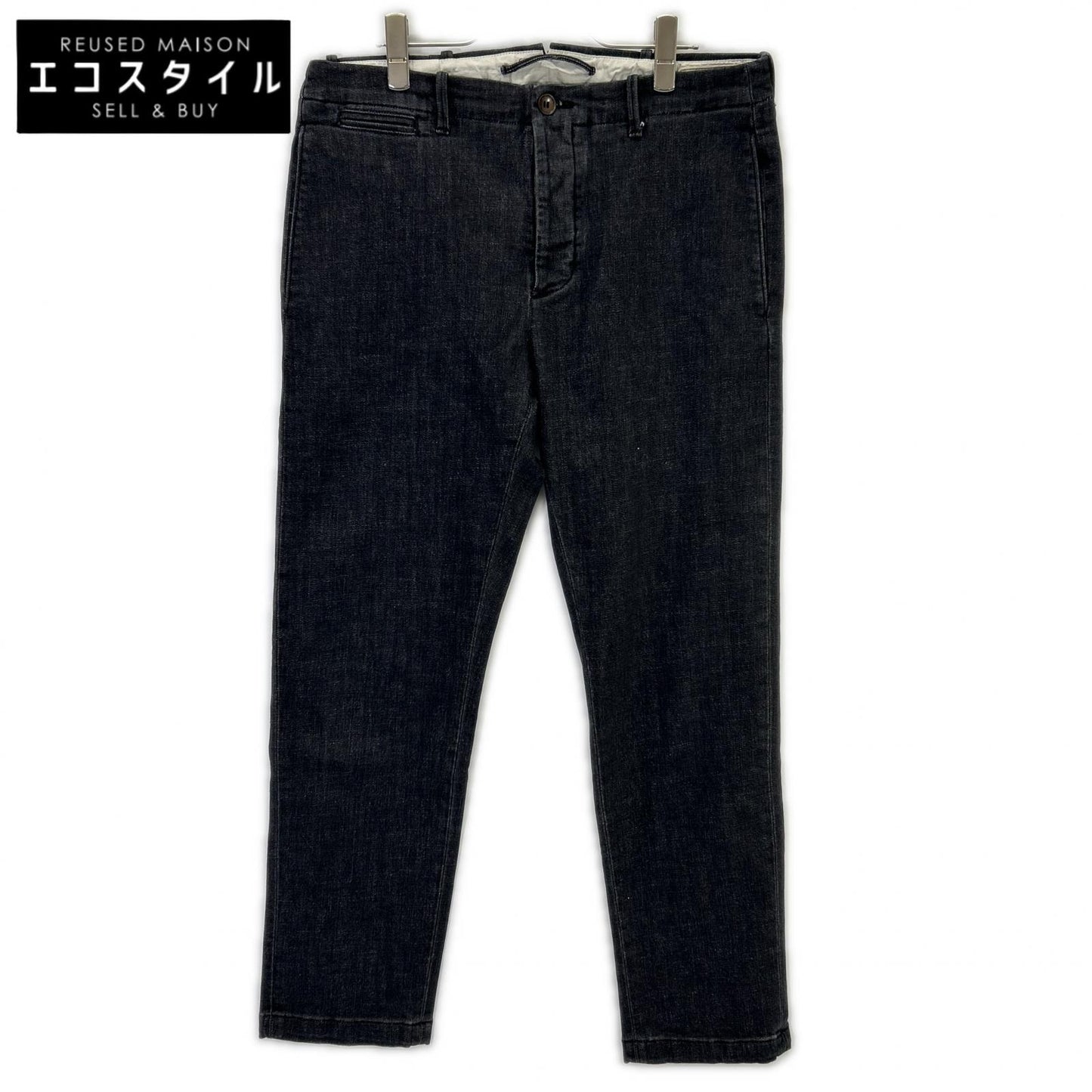 YPU037 ROBUSTO/Robust Wash Black Button Fly Denim Chino Pants Bottoms 31 Men's
