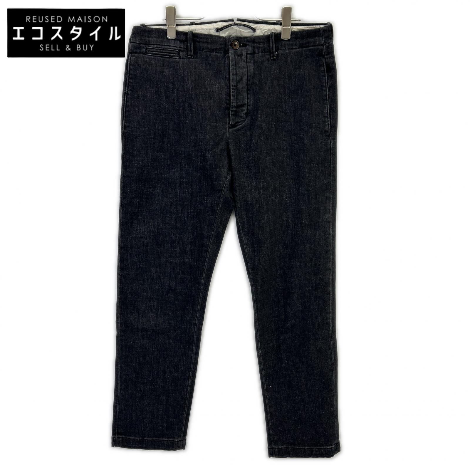 YPU037 ROBUSTO/Robust Wash Black Button Fly Denim Chino Pants Bottoms 31 Men's