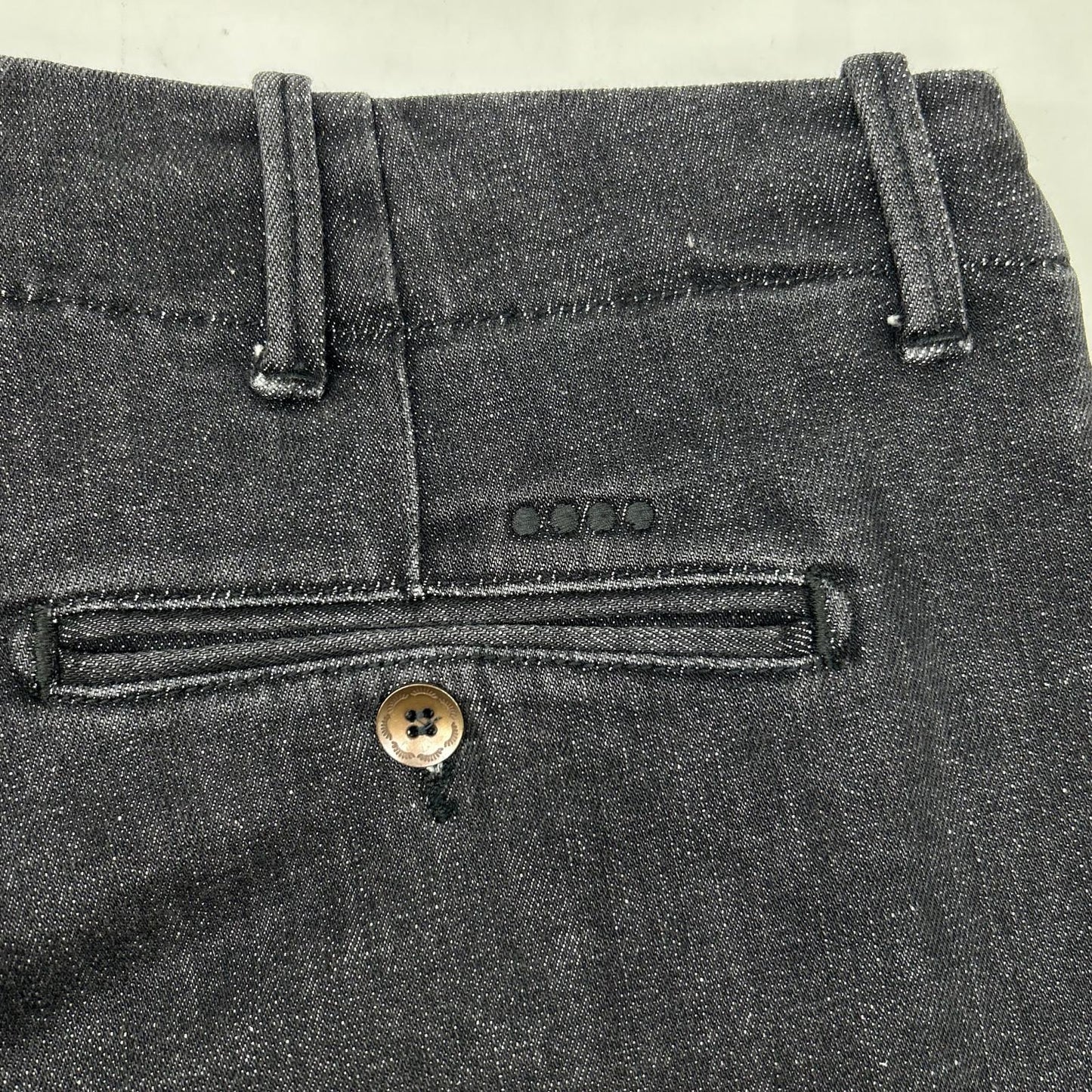 YPU037 ROBUSTO/Robust Wash Black Button Fly Denim Chino Pants Bottoms 31 Men's