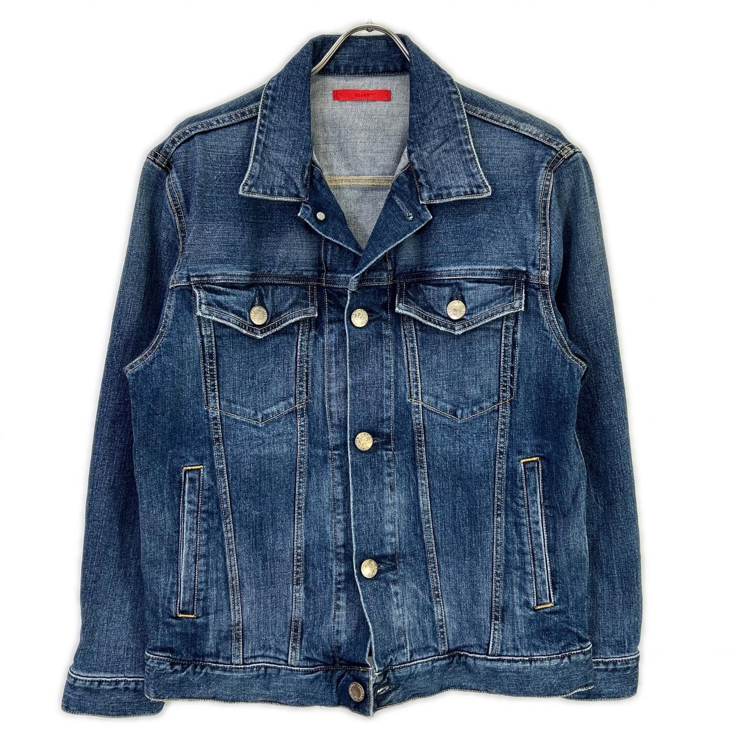 BEAMS bespoke BMG001 Blue Cotton Metal Button Holiday Jacket/Denim Jacket Jacket 2 Men's