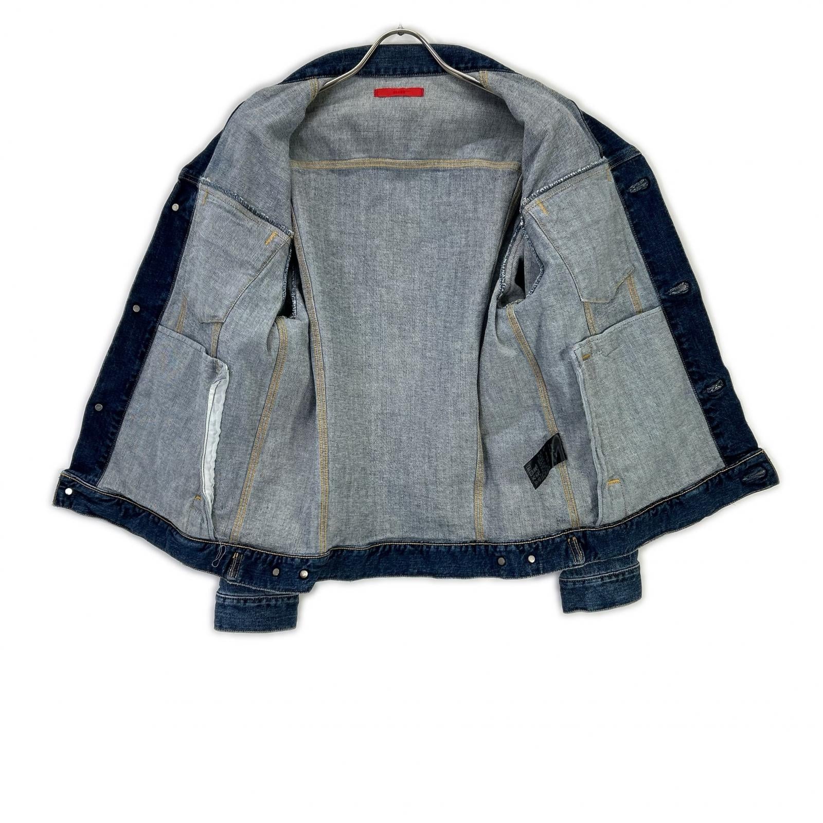 BEAMS bespoke BMG001 Blue Cotton Metal Button Holiday Jacket/Denim Jacket Jacket 2 Men's
