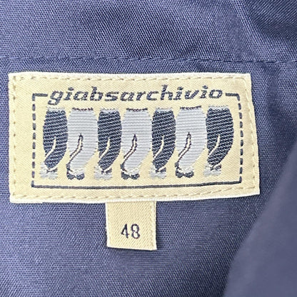 giab's ARCHIVIO ×干场义雅×菅原鞋店 联名 21A MSH/R 黑色 棉×尼龙 抽绳中缝慢跑裤 裤装