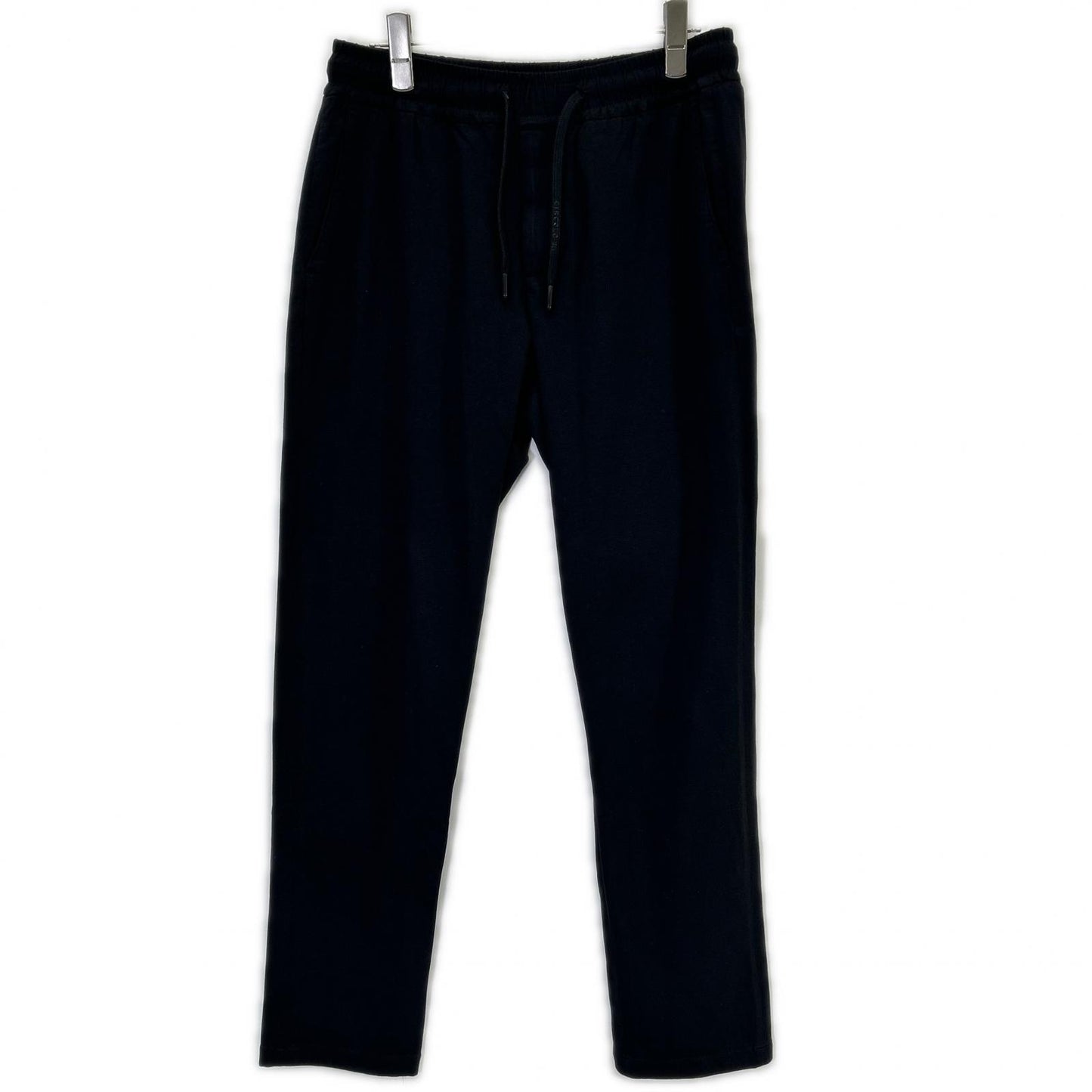 CN2532 Black Cotton Drawstring Light Jersey Easy Pants Bottoms 46 Men's